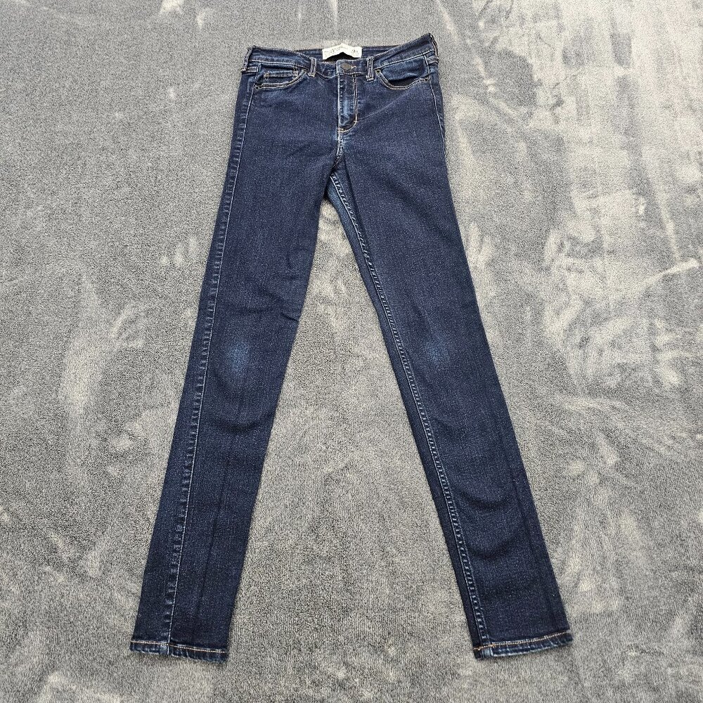 Abercrombie & Fitch Super Skinny High Rise denim Jeans womens 4 R (27x31) blue